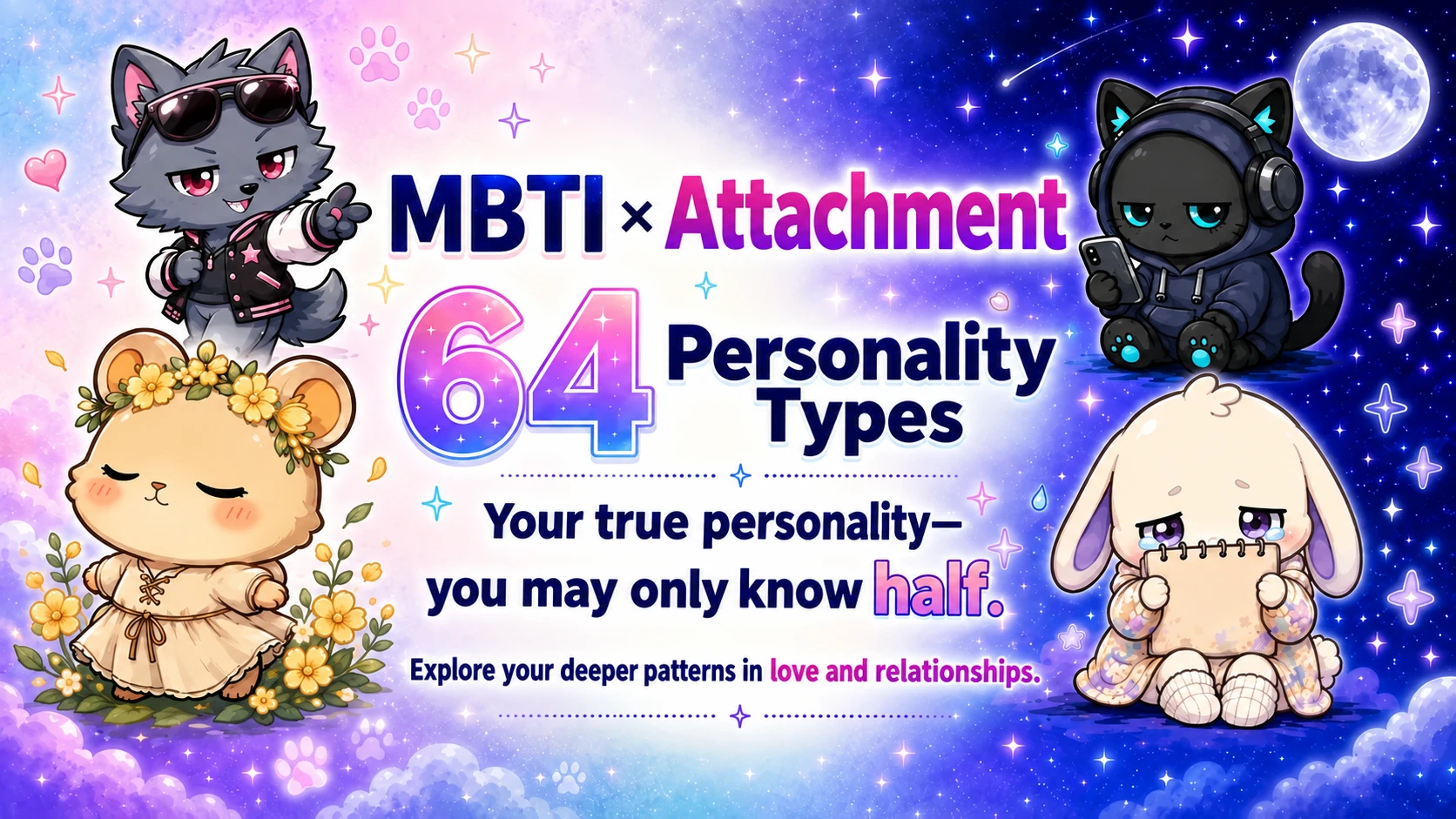 MBTI x Attachment Theory 64 Type Quiz &mdash; We only know half of your true personality.