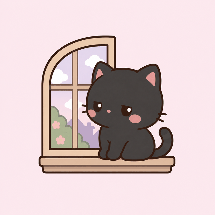窓際の黒猫(ビッグ5 RFLDE)