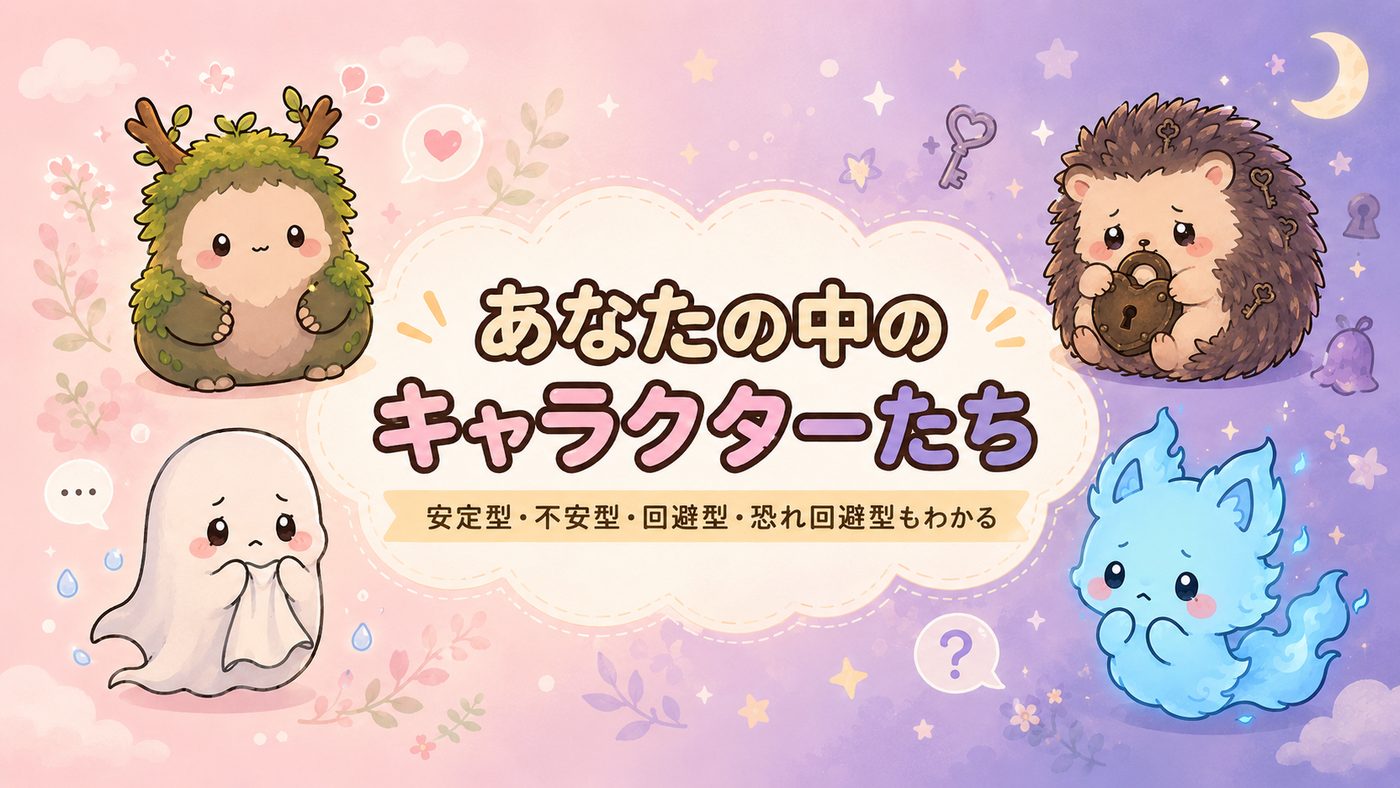 あなたの中のキャラクターたち — 安定型・不安型・回避型・恐れ回避型もわかる