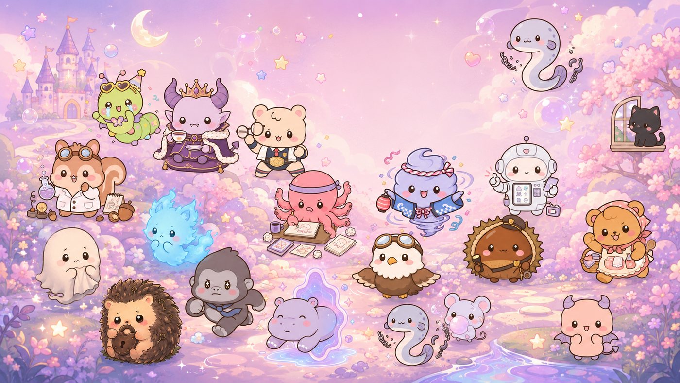 キャラクターたちの世界をのぞいてみよう — 全36キャラの図鑑を見る