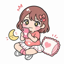 供給を全部見ないと眠れないのイラスト
