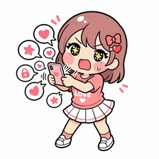 勢いのままリプする人のイラスト