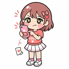 書いては消すオタクのイラスト