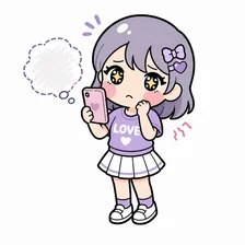 迷いごとTLに出す人のイラスト