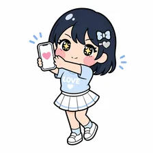 短文だけ残すオタクのイラスト