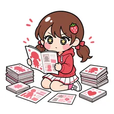 情報を集めていると落ち着くのイラスト