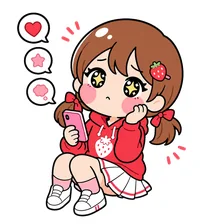 配信を待ちながら書く人のイラスト
