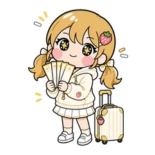全公演を静かに回る人のイラスト