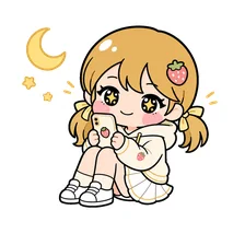 深夜にぽつり書く人のイラスト