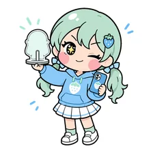 推しメンだけ伏せて書く人のイラスト