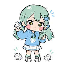 書いてもあとで消す人のイラスト